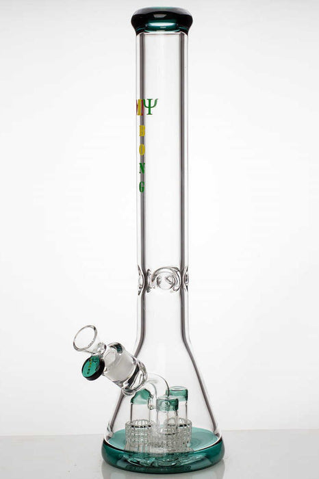 18" Triple Barrel Beaker glass water bong Beaker Bong ONE Teal