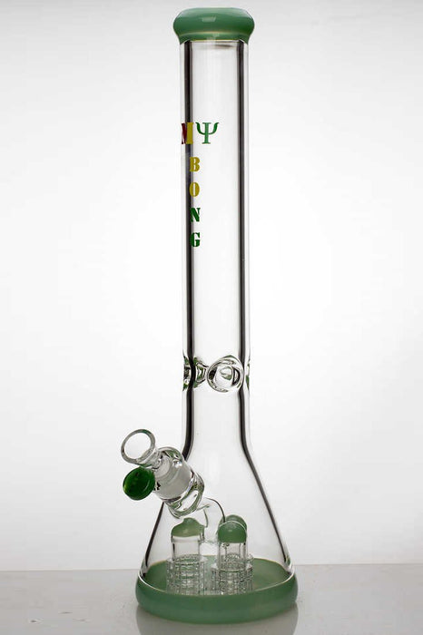18" Triple Barrel Beaker glass water bong Beaker Bong ONE Jade