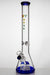 18" Triple Barrel Beaker glass water bong Beaker Bong ONE Blue