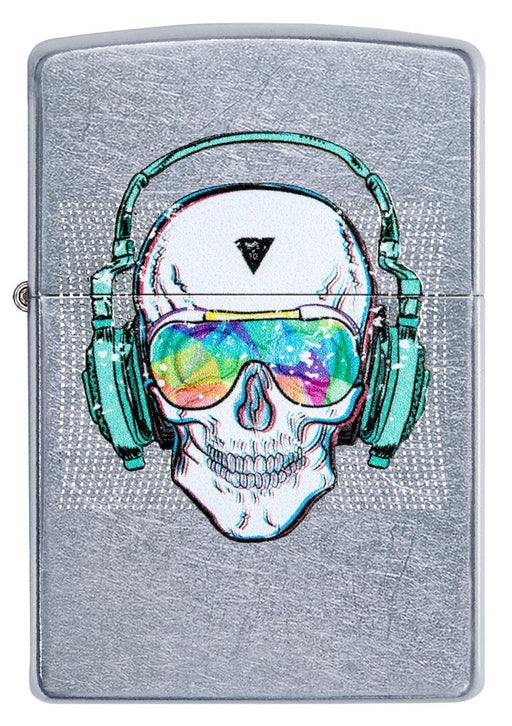 Zippo 29855 Skull Headphone Design Zippo Lighter ONE