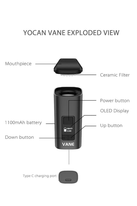 how to smoke pipe tobacco from vane youcan vape Yocan VANE Dry vaporizer — Bong Outlet Canada