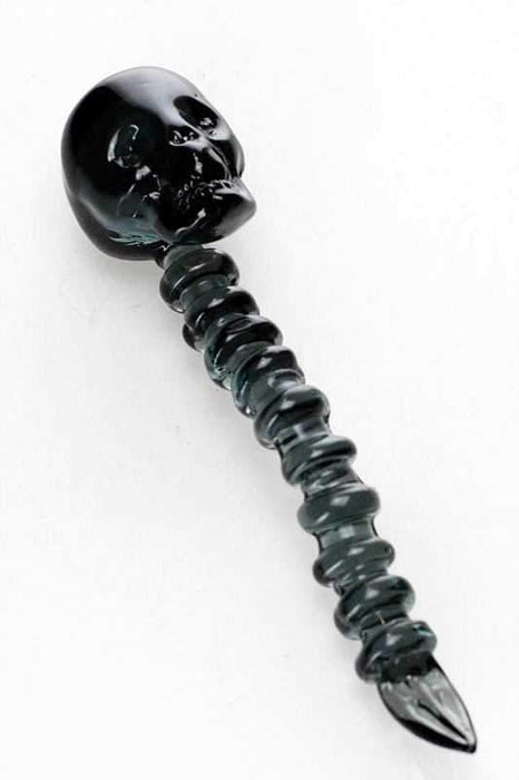 Skull Shape Glass Dabber-T-black - One Wholesale