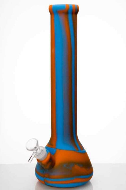 13" stripe Silicone detachable beaker water bong Beaker Bong ONE OR-BL