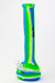 13" stripe Silicone detachable water bong-BL/GR - One Wholesale