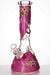 13" heavy glass flower artwork beaker water bong-Pink - One Wholesale