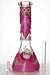 13" heavy glass flower artwork beaker water bong- - One Wholesale