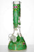 13" heavy glass flower artwork beaker water bong-Green - One Wholesale