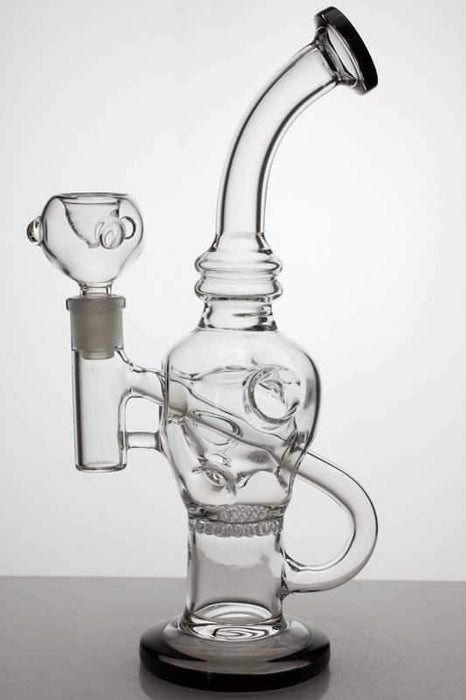 10" Round base recycle bubbler with honeycomb diffuser Other Shaped Bong ONE