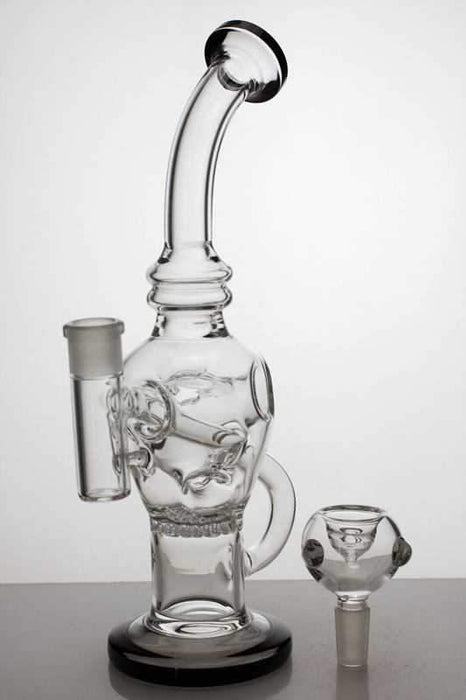 10" Round base recycle bubbler with honeycomb diffuser Other Shaped Bong ONE