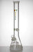 18" Triple Barrel Beaker glass water bong Beaker Bong ONE White