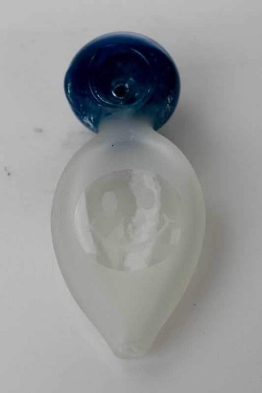 Sandblasted round shape glass hand pipe Glass Pipe ONE