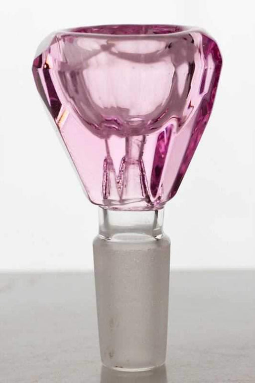 Diamond cutting shape glass bowl Bowl · Popper ONE Pink 14 mm female joint