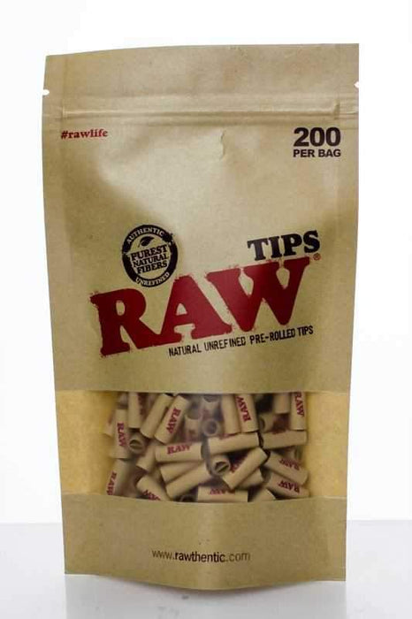 Raw Rolling paper pre-rolled filter tips 200- - One Wholesale