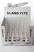 5.5" Glass tube pipe TP006 with metal screen Box of 24 Glass Pipe ONE