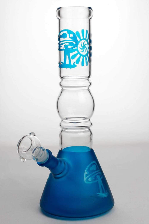 12" color coated glass water bong Beaker Bong ONE Blue