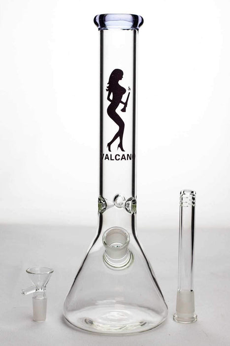 11.5 inches Valcano beaker glass water bong- - One Wholesale