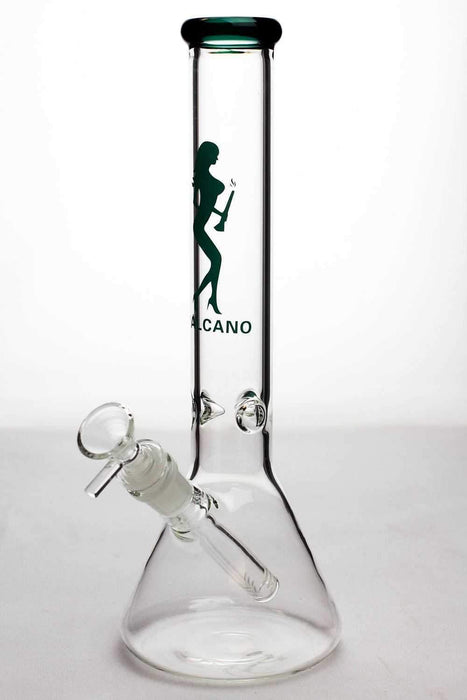 11.5 inches Valcano beaker glass water bong-Teal - One Wholesale