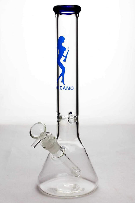 11.5 inches Valcano beaker glass water bong-Blue - One Wholesale