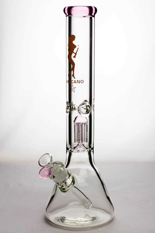 16" valcano 6 arms percolator 9 mm thick glass water bong Beaker Bong ONE Pink