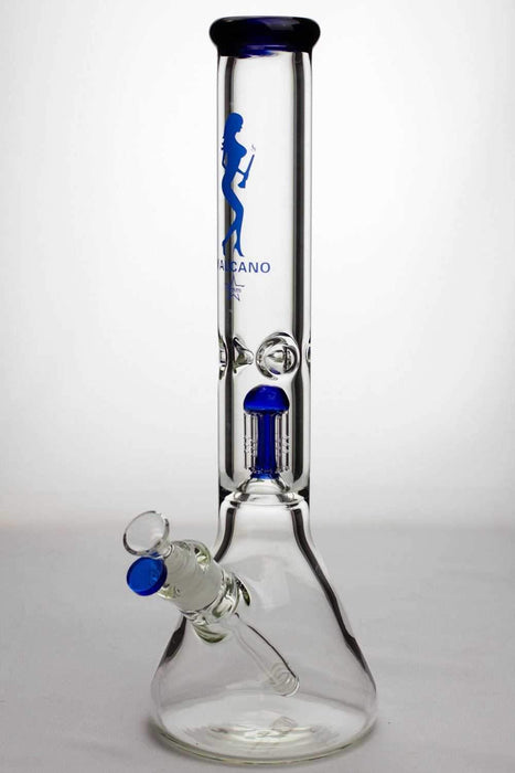 16" valcano 6 arms percolator 9 mm thick glass water bong-Blue - One Wholesale