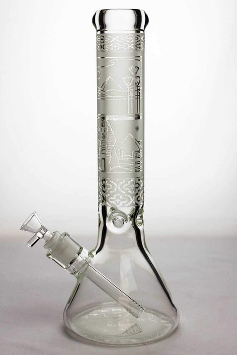 13.5 inches 9 mm thick sandblasted glass beaker water bong- - One Wholesale