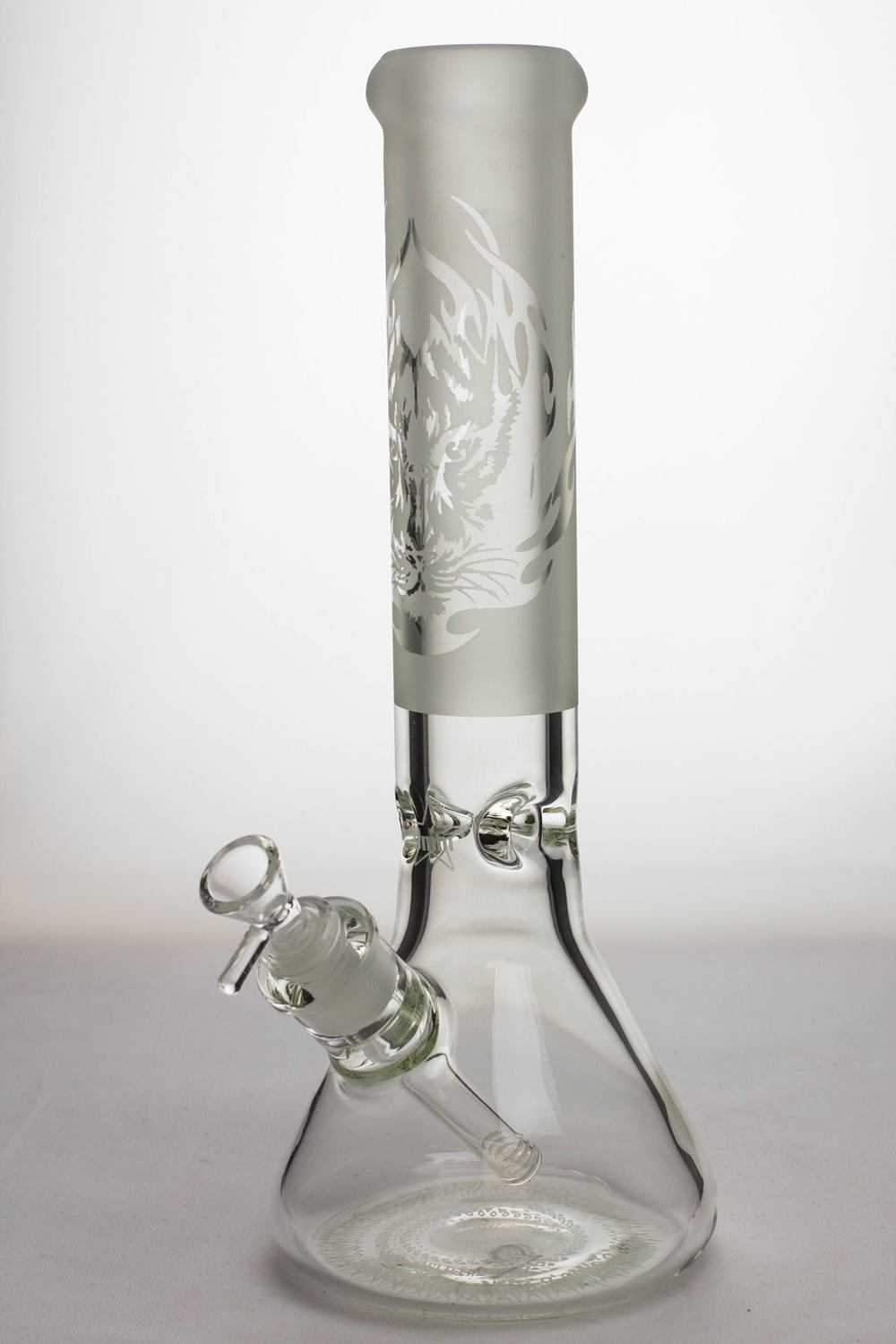 工芸品 Silver joint bong 13.5 inches 9 mm thick sandblasted glass beaker water bong — Bong