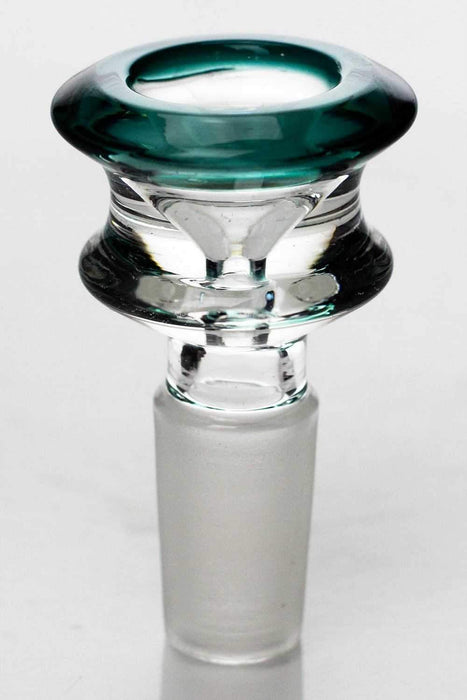 Color accented glass bowl-Teal - One Wholesale