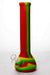 13" stripe Silicone detachable beaker water bong-RASTA - One Wholesale