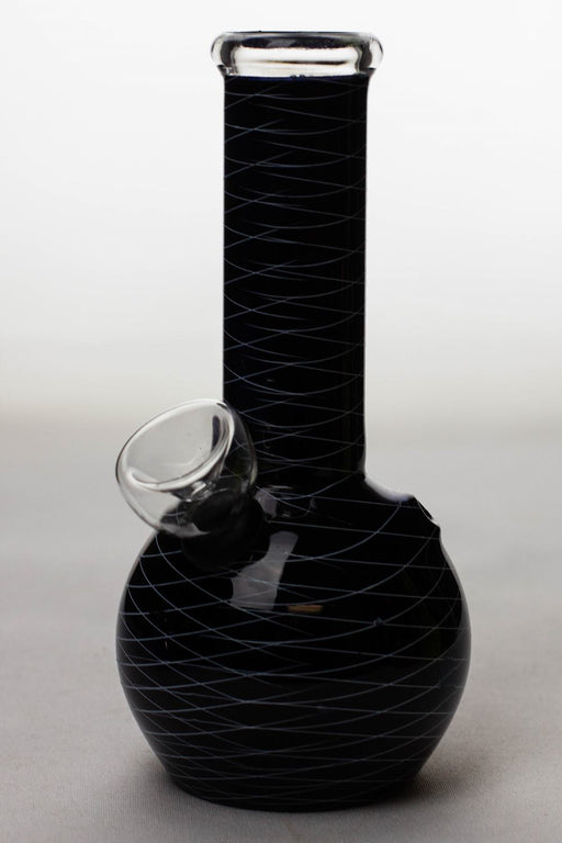 6 inches glass water bong Beaker Bong ONE Black-3944