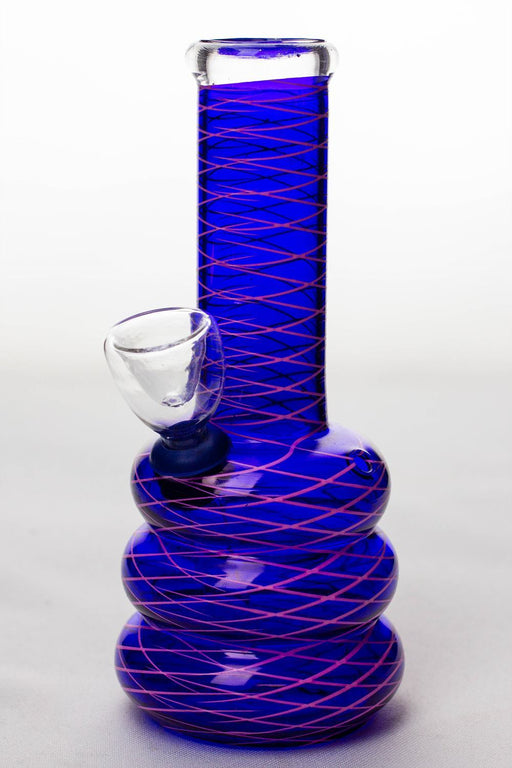 6 inches glass water bong Beaker Bong ONE Blue-3949