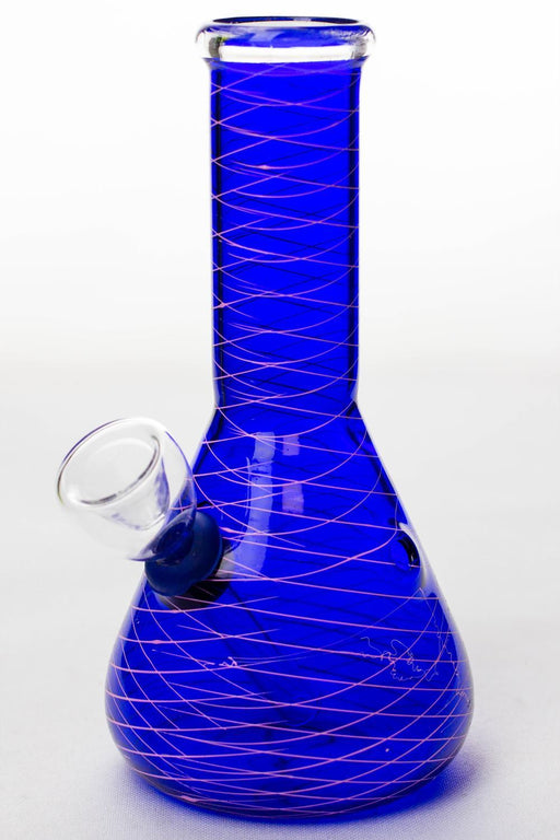 6 inches glass water bong - 320 Beaker Bong ONE blue