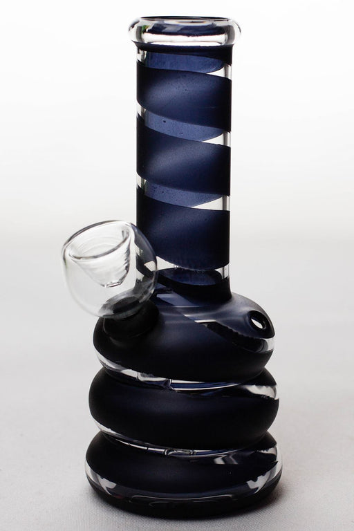 6 inches glass water bong Beaker Bong ONE Black-3968