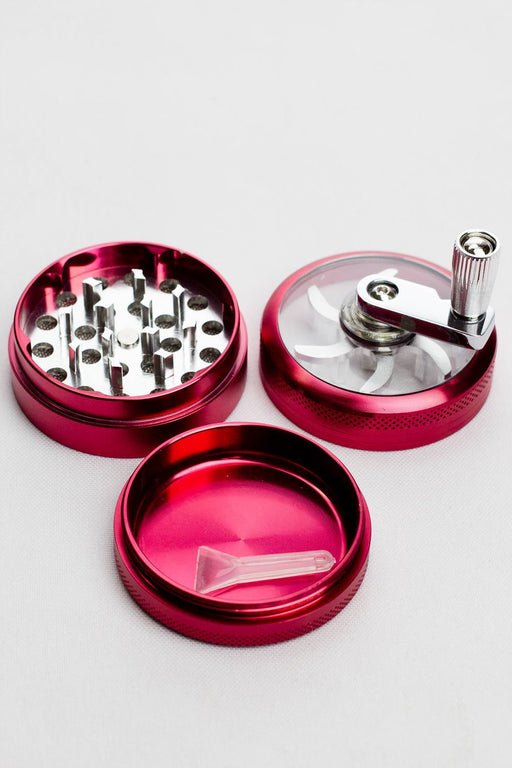 3 parts infyniti aluminium herb grinder with handle- - One Wholesale