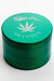 4 parts genie laser etched leaf metal herb grinder-Green - One Wholesale