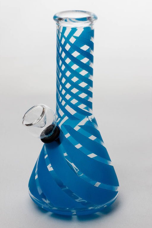 6" conical base glass water bong Beaker Bong ONE Sky blue