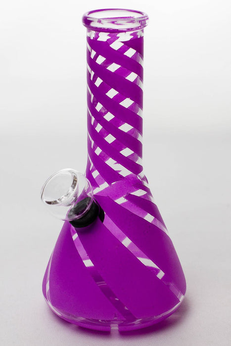 6" conical base glass water bong-Pink - One Wholesale