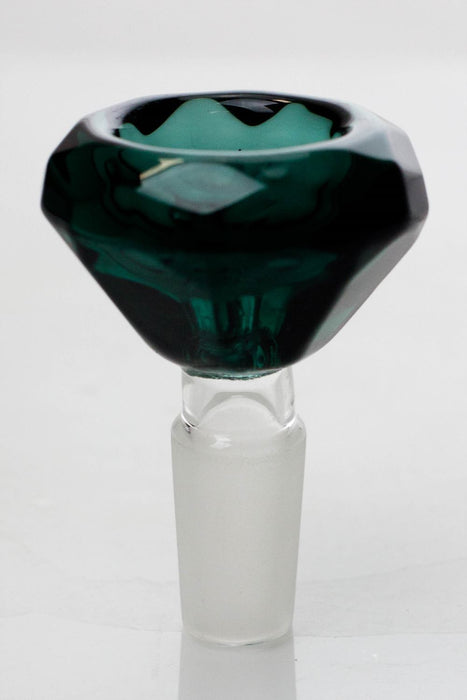 Diamond cutting shape wide glass bowl Bowl · Banger · Oil Burner ONE Teal 14 mm female joint