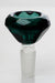 Diamond cutting shape wide glass bowl Bowl · Banger · Oil Burner ONE Teal 14 mm female joint