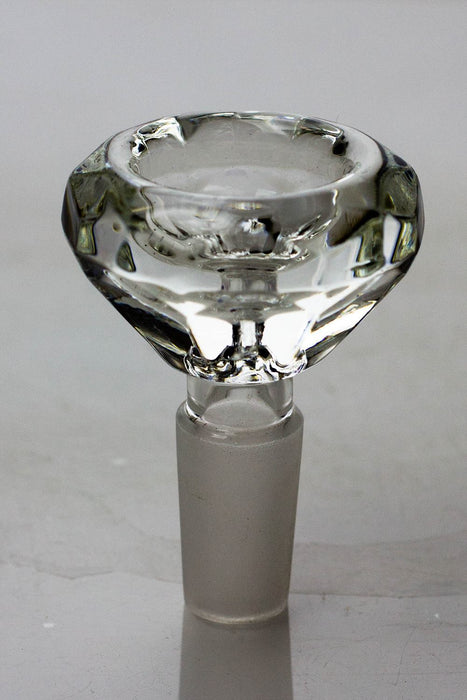 Diamond cutting shape wide glass bowl Bowl · Banger · Oil Burner ONE Clear 14 mm female joint