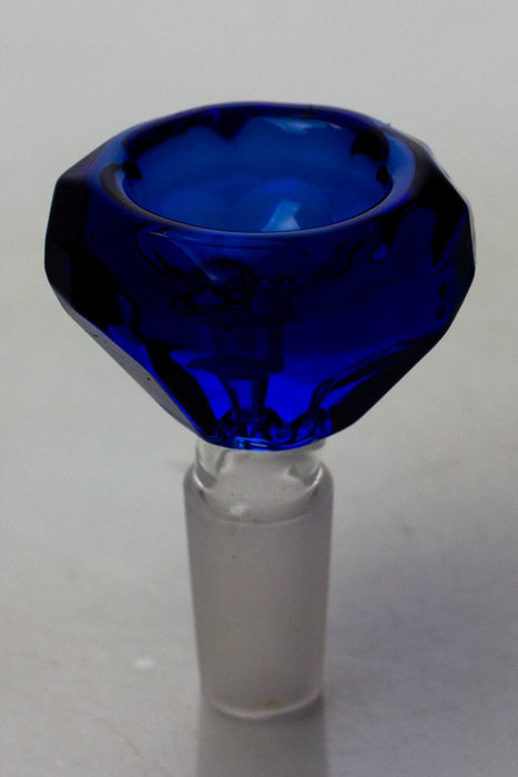 Diamond cutting shape wide glass bowl Bowl · Banger · Oil Burner ONE Blue 14 mm female joint