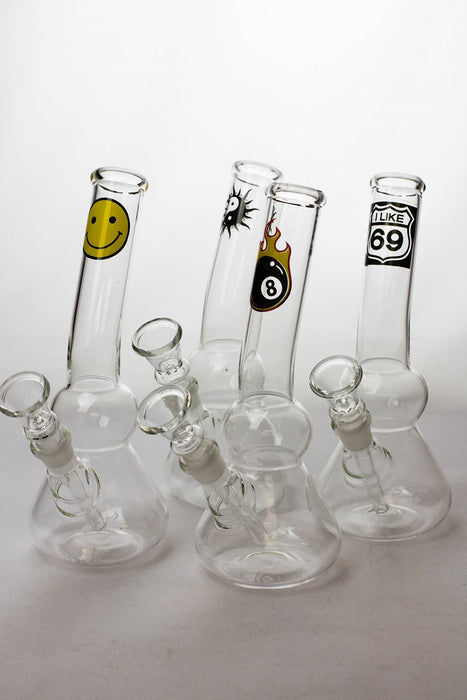 8" glass water bong with bowl stem-Type 4083 - One Wholesale