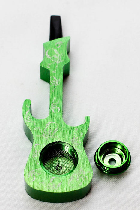 Guitar shape Metal Pipe with metal screen box - Display of 12 Metal Pipe ONE
