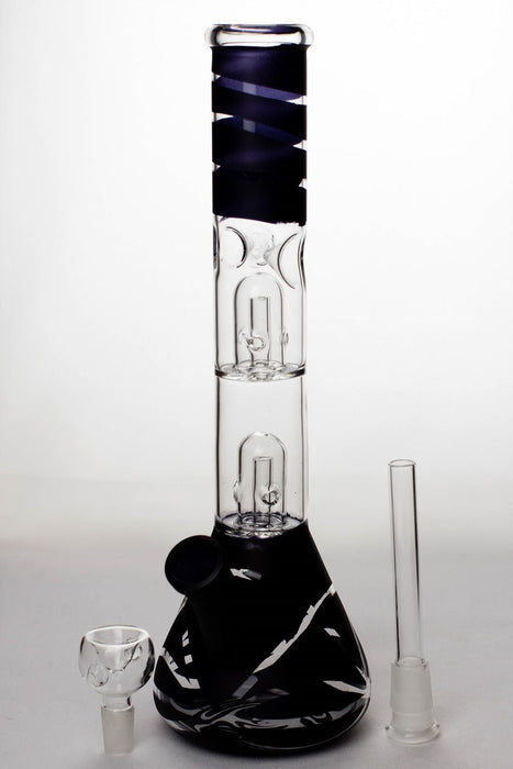 12 inches double dome percolator beaker Bong- - One Wholesale
