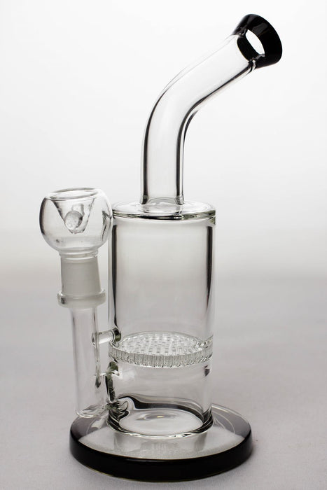 8.5 inches honeycomb flat diffused bubbler-Black - One Wholesale