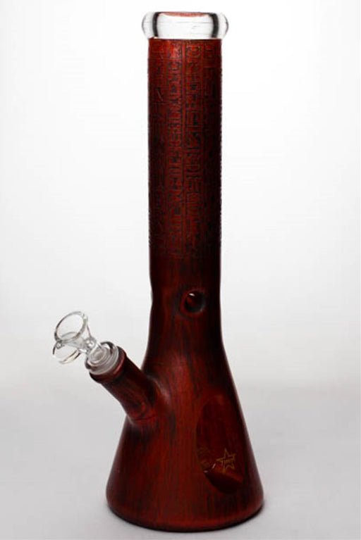 14" genie Egyptian hieroglyphs classic beaker bong Beaker Bong ONE Red-4215