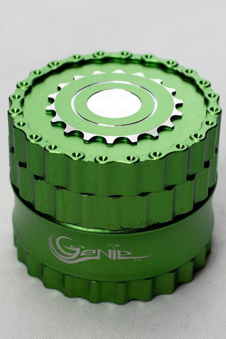 Genie chain and sprocket aluminium grinder-Green - One Wholesale