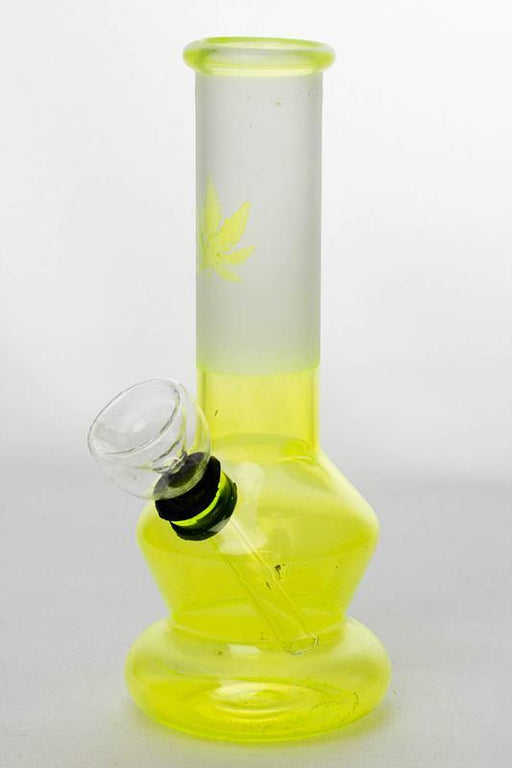 6" Two tone color Lime glass water bong Beaker Bong ONE