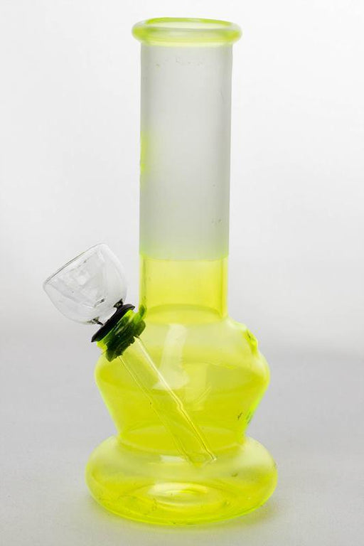6" Two tone color Lime glass water bong Beaker Bong ONE