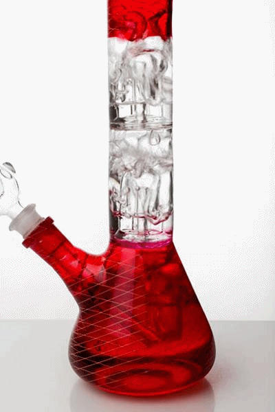 12 inches double dome percolator patterned beaker water bong Beaker Bong ONE