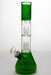 12  inches double dome percolator patterned beaker water bong-Green - One Wholesale